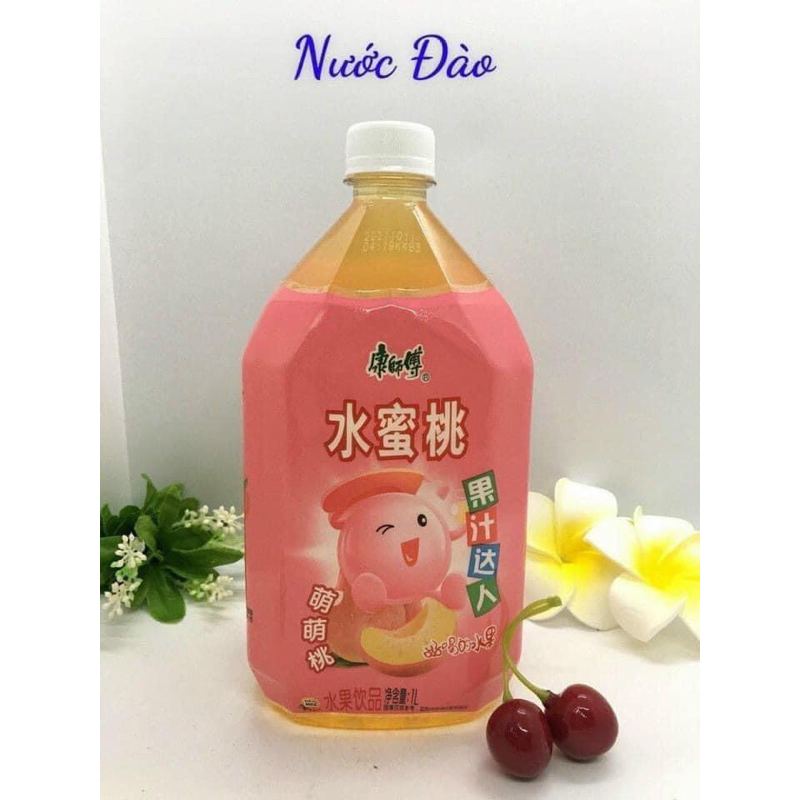 Nước hoa quả, nước lê, nước đào chai 1 lít