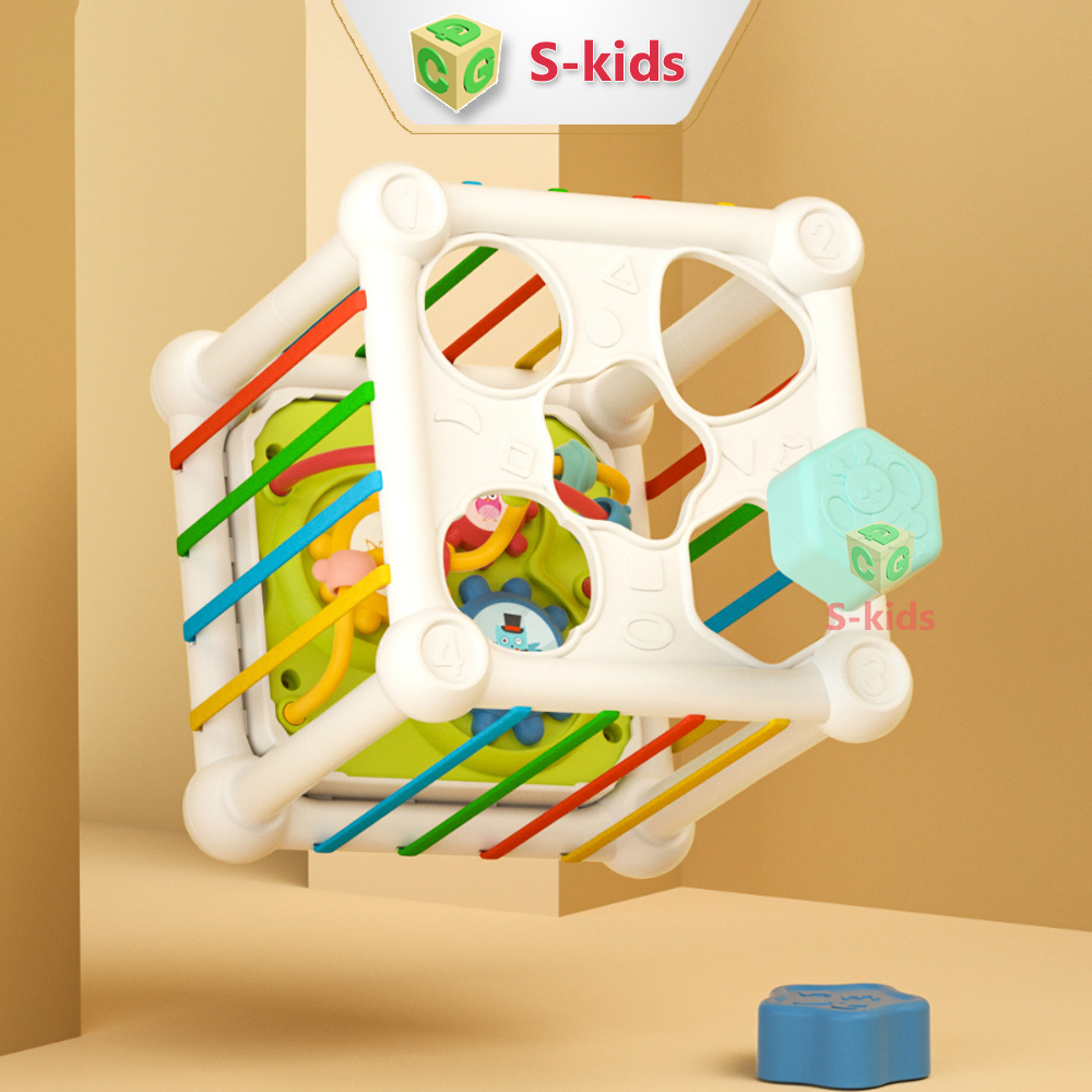 Đồ chơi thông minh cho bé, hộp thả hình đa năng đan dây