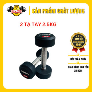 Bộ 2 tạ tay cao su REEFIT 2.5kg Tạ Phòng Tập (2 cục 2.5kg, tổng 5kg) (PHUCTHANHSPORT)