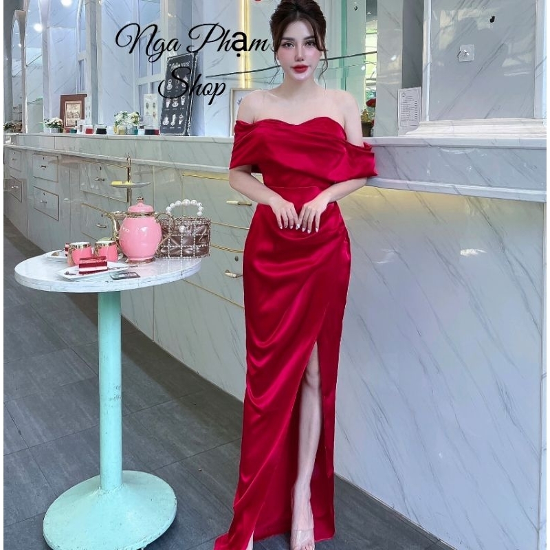 DẠ HỘI LỤA TRỄ VAI XẾP LY XẺ TÀ (kèm video thật)