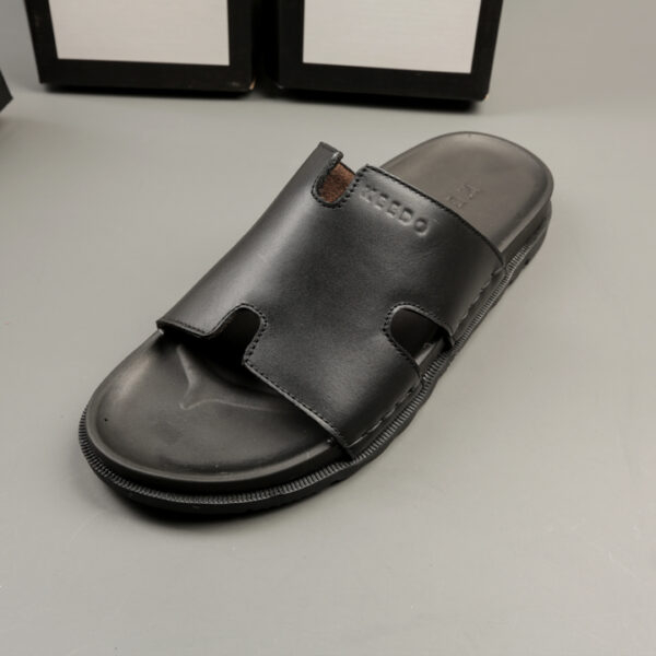 Dép nam chữ H da bò thật may quai sẵn KEEDO KD5513