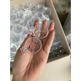 combo 10 Cóng ăn Cóng đựng sâu trứng kiến nhựa trắng cho chim hút mật , vành khuyên, chòe đất nhỏ gọn cóng liền
