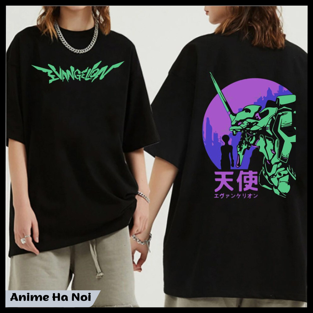Áo thun Anime Neon Evangelion, Áo Anime cực đẹp, Chất liệu cotton co dãn 4 chiều thoáng mát