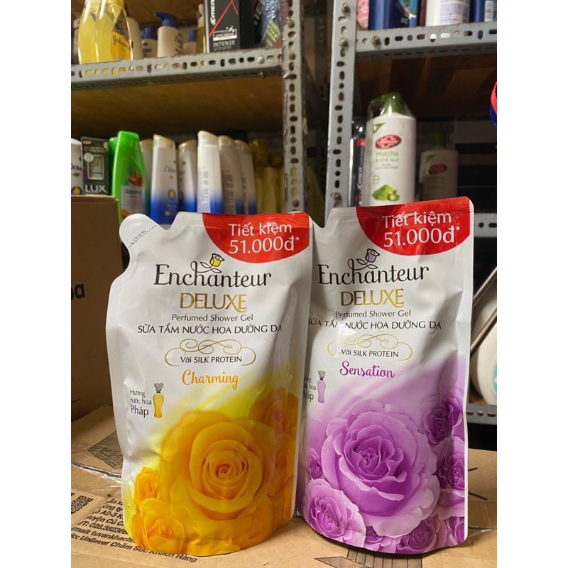 Túi sữa tắm Enchanteur 450g hương nước hoa pháp dưỡng da