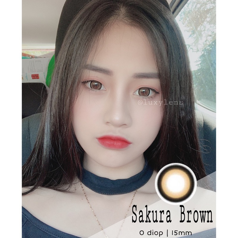 Lens Nâu Sakura giãn tròng