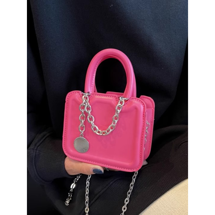 Túi xách nữ mini hình vuông phối xích YIMI 6 màu thời trang