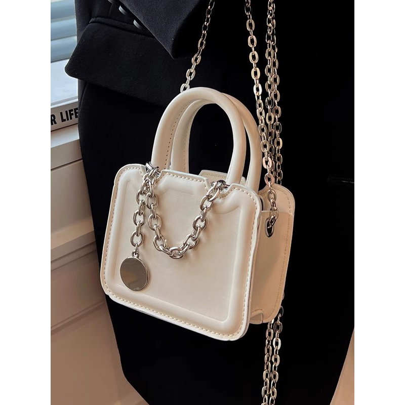 Túi xách nữ mini hình vuông phối xích YIMI 6 màu thời trang