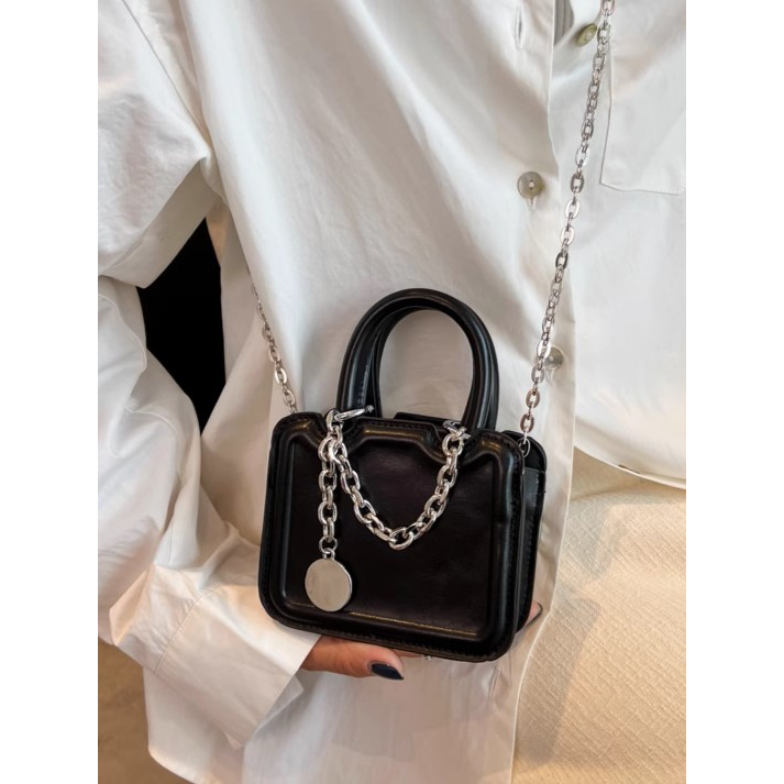 Túi xách nữ mini hình vuông phối xích YIMI 6 màu thời trang