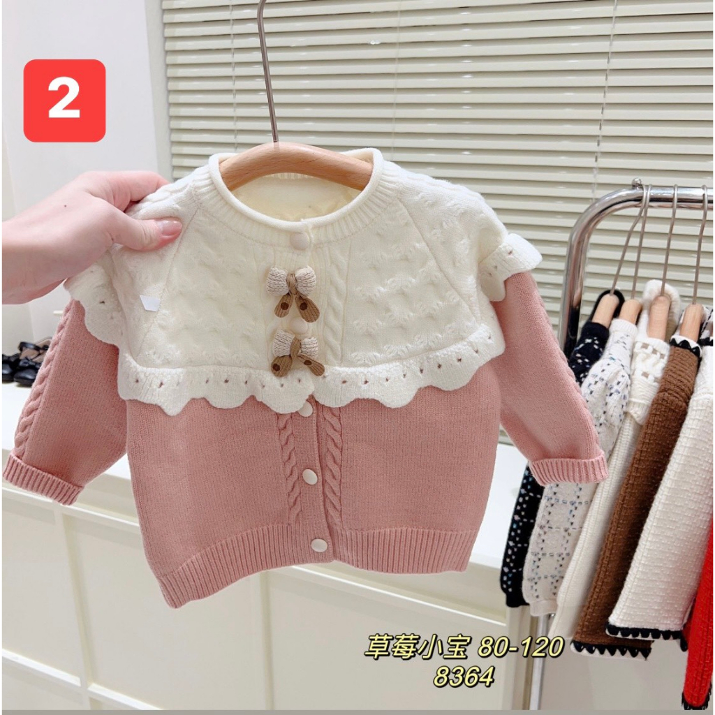B0012- Áo len dài tay bé gái có ảnh thật