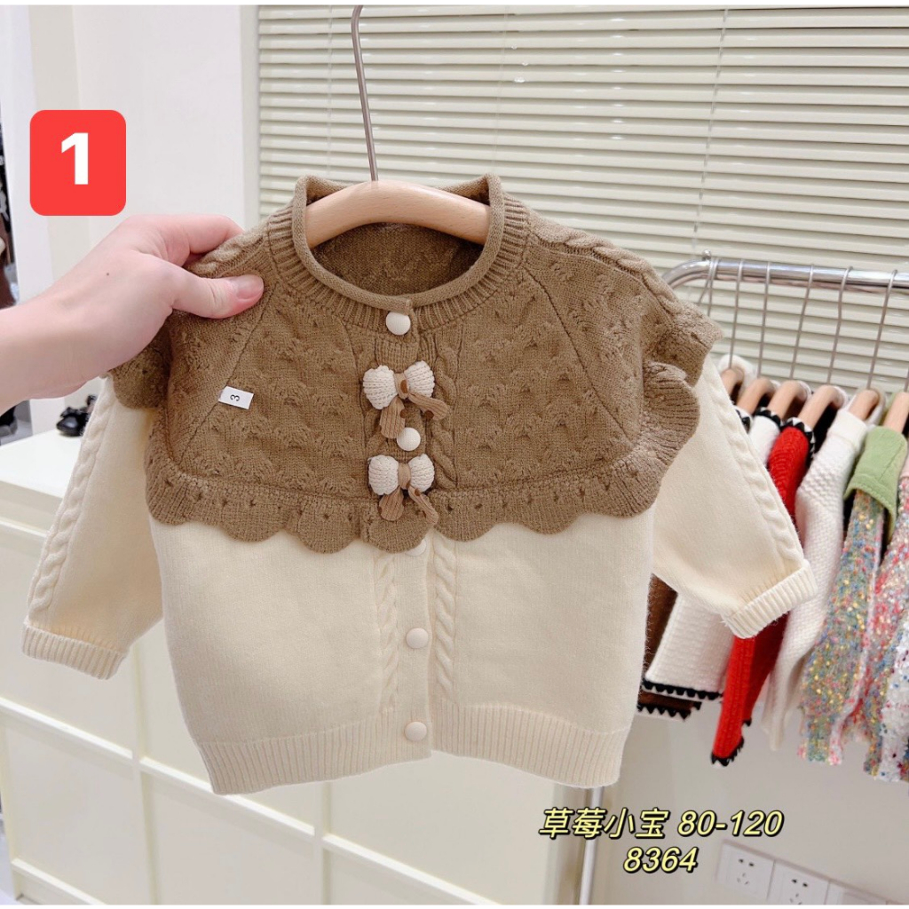 B0012- Áo len dài tay bé gái có ảnh thật