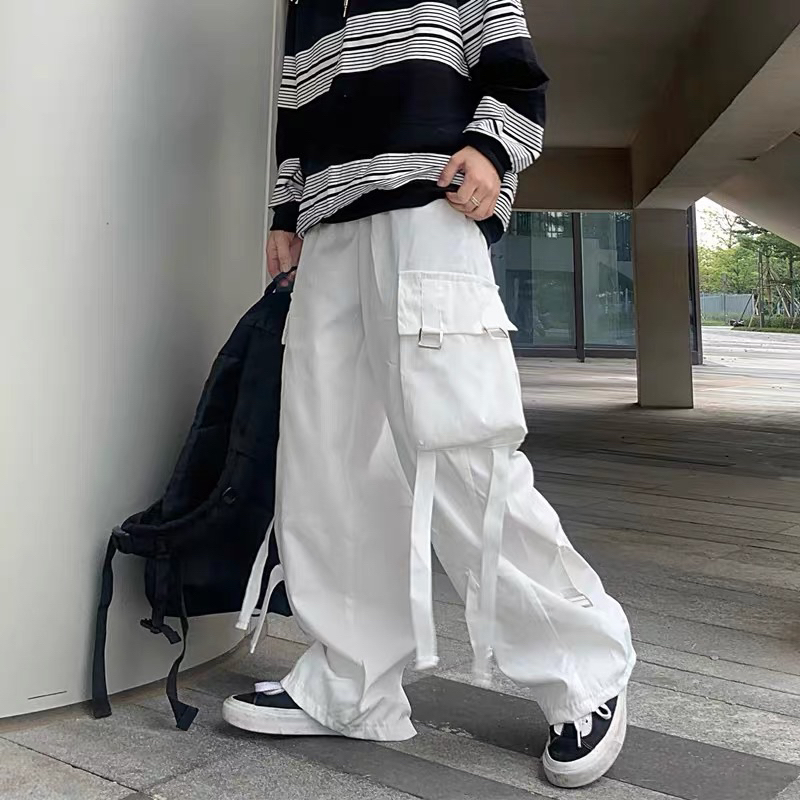 Quần túi hộp dây rút trắng 0346-36