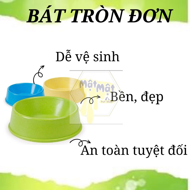 Bát tròn đơn cho chó mèo
