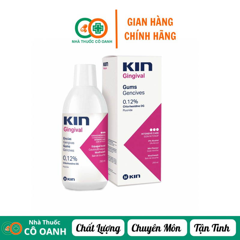 Nước súc miệng Kin Gingival ngừa viêm nướu, sâu răng chai 250ml