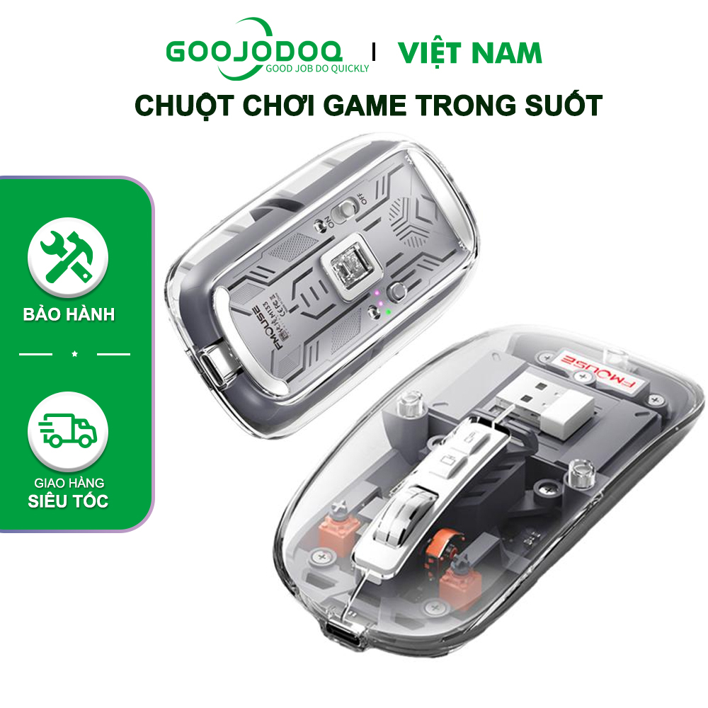 Chuột Bluetooth Không Dây Goojodoq Dpi Cho Laptop iPad Sạc Im Lặng Điện Thoại Máy Tính Bảng Máy Tính Để Bàn Android