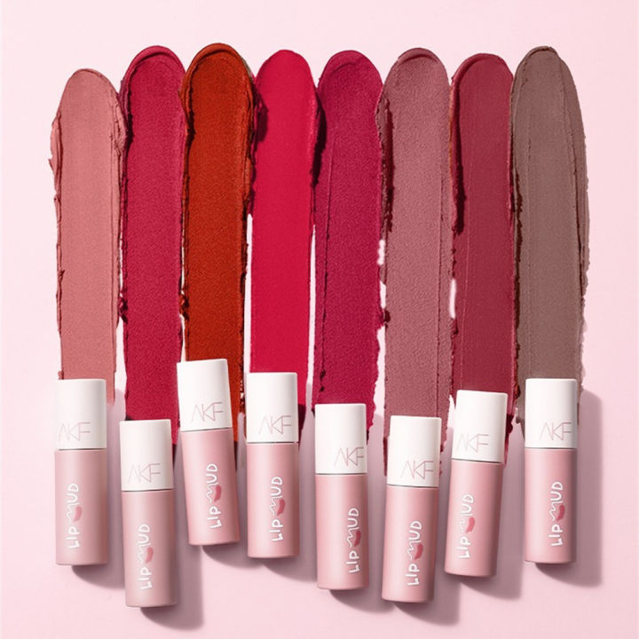 Son Kem Lì AKF Lip Mud  - Tông Màu Cổ Điển Lâu Trôi, Không Lem, Không Phai  Màu Đa Dạng Phù Hợp Senko.shop08