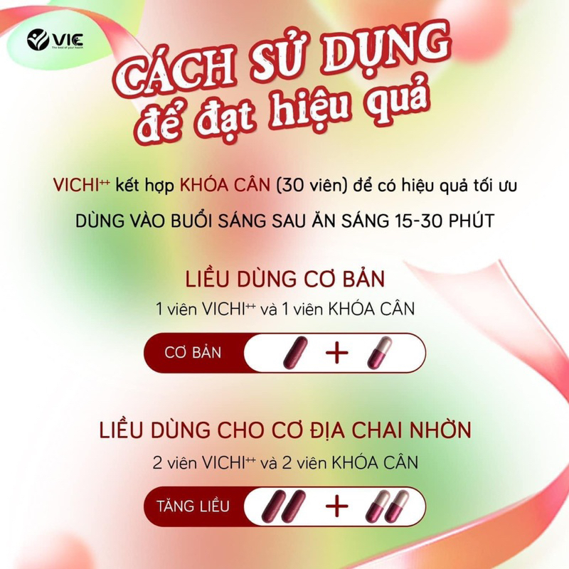 Giảm Cân VlCHI++ giảm cân cho cơ địa nhờn Tặng khoá cân an toàn tại nhà hộp 30viên