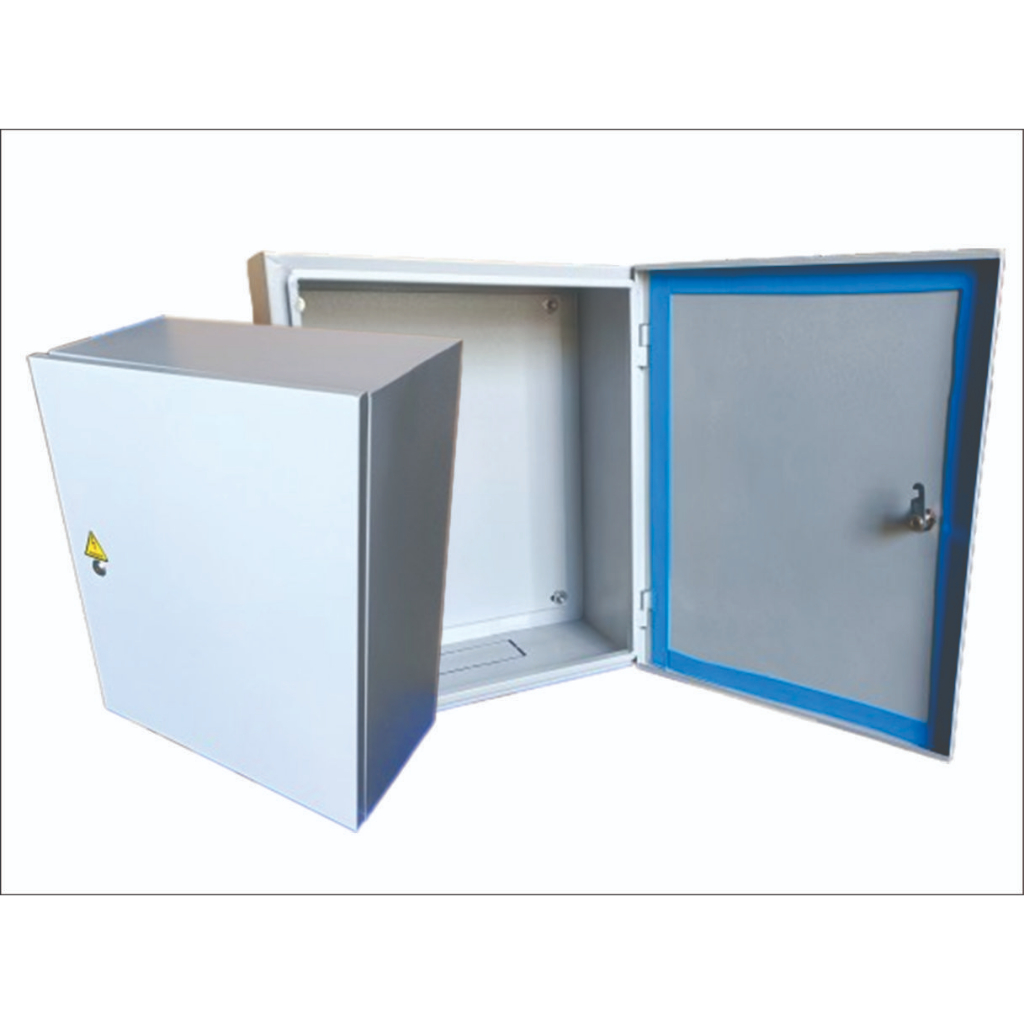 Tủ điện H500xW400xD210 sơn tĩnh điện (màu xám trắng) - khóa tròn