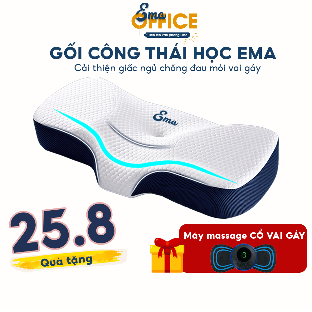 Gối cao su non công thái học EMA - Tăng cường chất lượng giấc ngủ