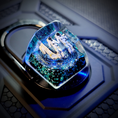 Galaxy keycap, keycap phi hành gia đôi, nút bàn phím cơ phi hành gia, artisan keycap