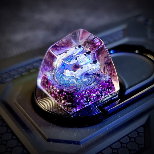 Galaxy keycap, keycap phi hành gia đôi, nút bàn phím cơ phi hành gia, artisan keycap