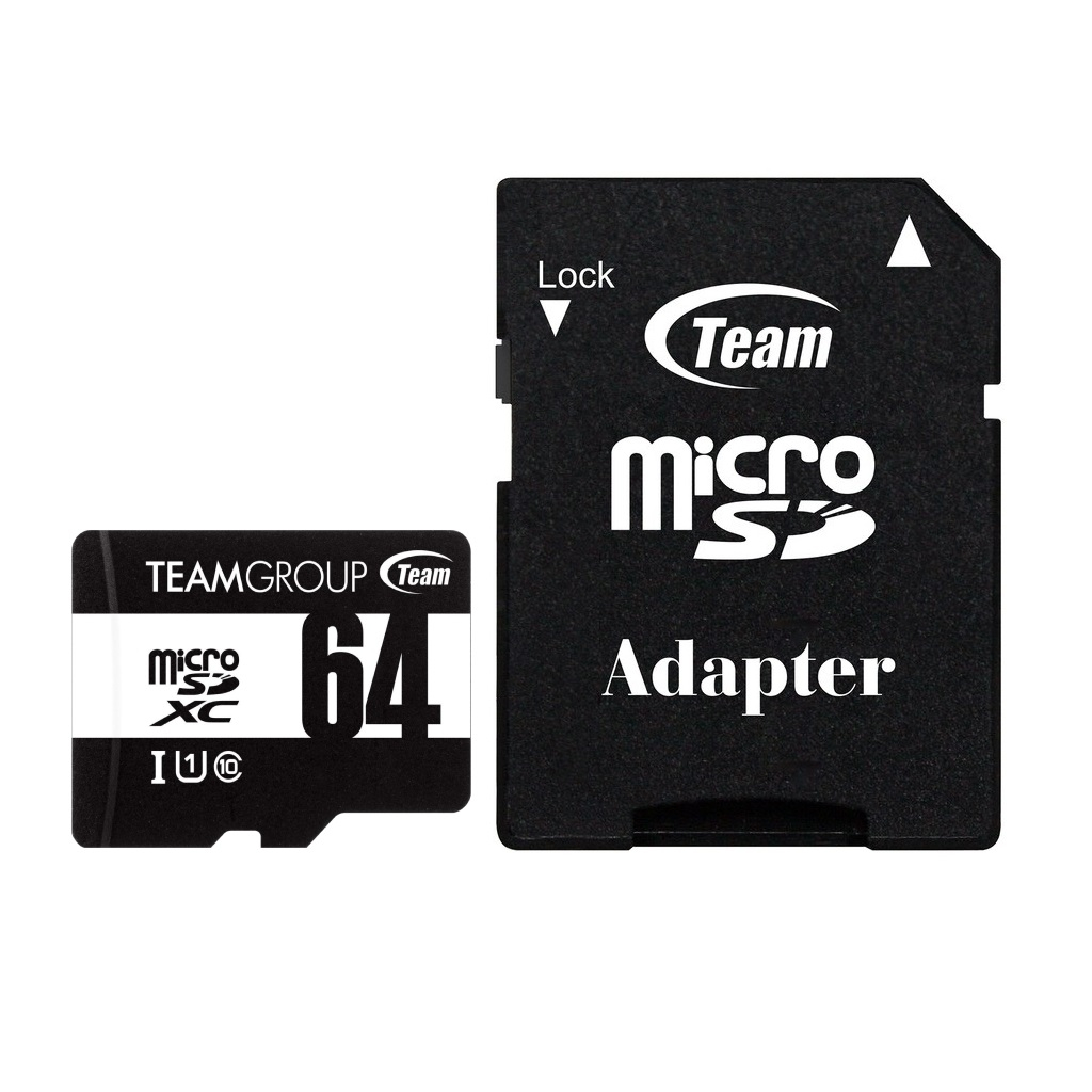 Thẻ nhớ micro SDXC Team 64GB upto 100MB/s 500x kèm Adapter (NEW 2023)