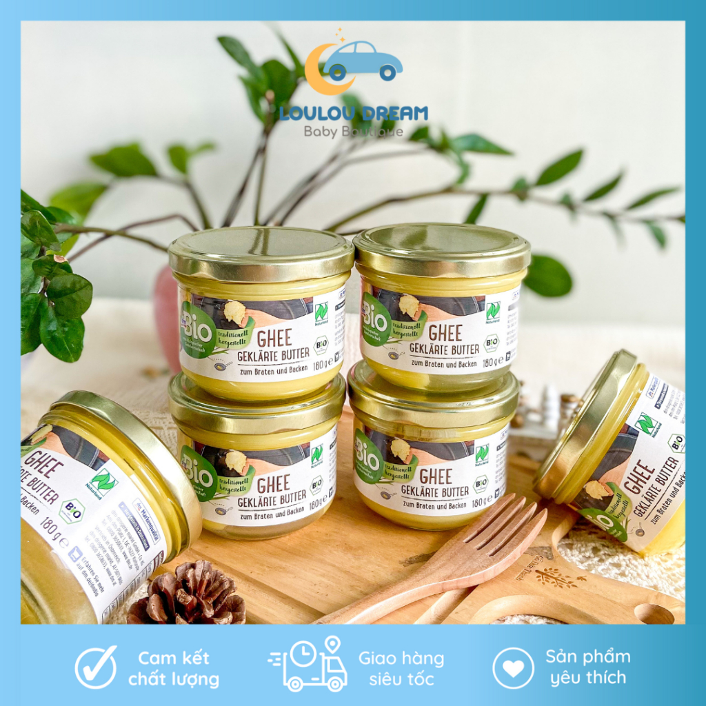 Bơ Ghee hữu cơ nội địa Đức EnerBio 180g [BAY AIR]