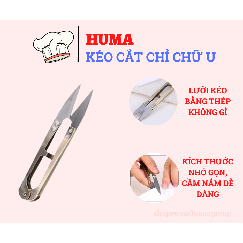 Kéo bấm chỉ - kéo cắt chỉ chữ U, kéo cắt chỉ chuyên dụng cho thợ may, dụng cụ may vá giá rẻ - HM387
