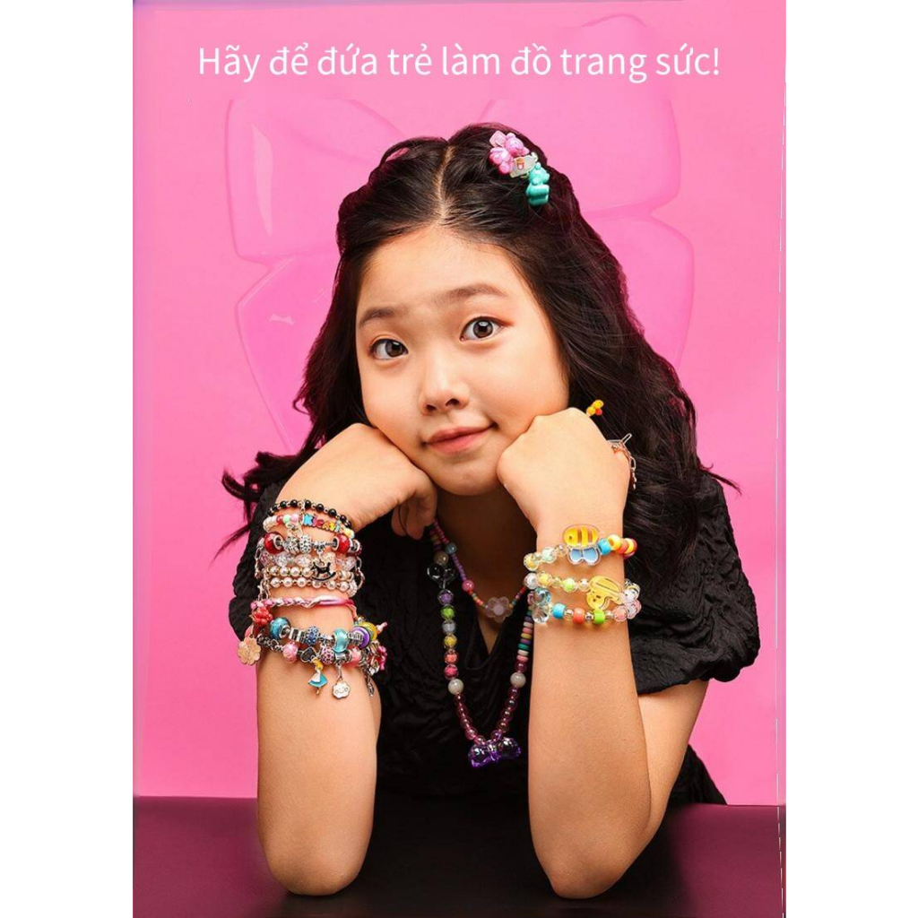 Kho báu hạt pha lê/vòng cổ tự làm/vòng tay/đồ chơi quà tặng cho bé gái