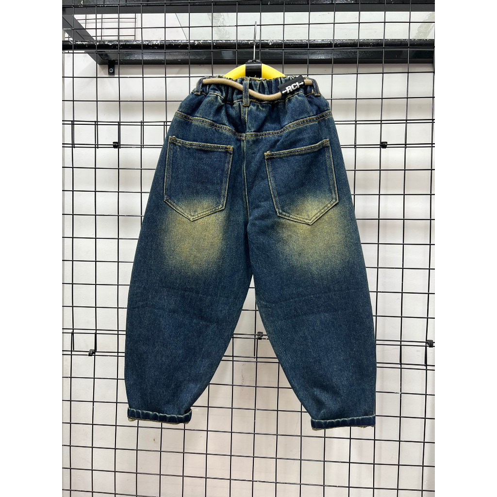 Quần bò xanh bé trai / bé gái 21-45kg  SQB342 Quần jean baggi trẻ em trai đi học đi chơi chất lừ hàng QCCC live