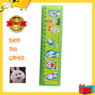 Combo 10 cây thước kẻ hình Doraemon lấp lánh dài 18cm
