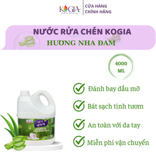 Nước rửa chén cao cấp KOGIA hương Nha đam siêu sạch dung tích 4000ML