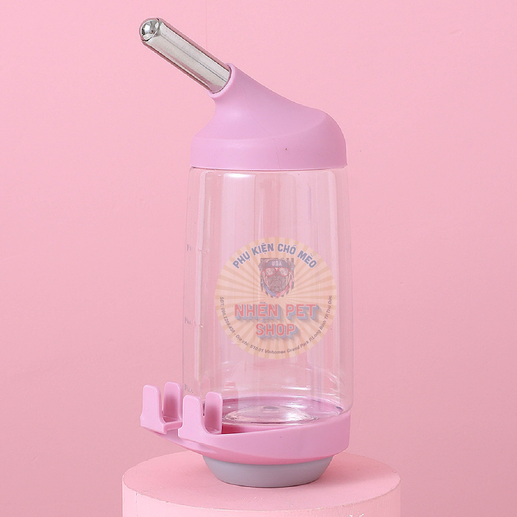 Bình uống nước treo lồng cao cấp cho chó mèo