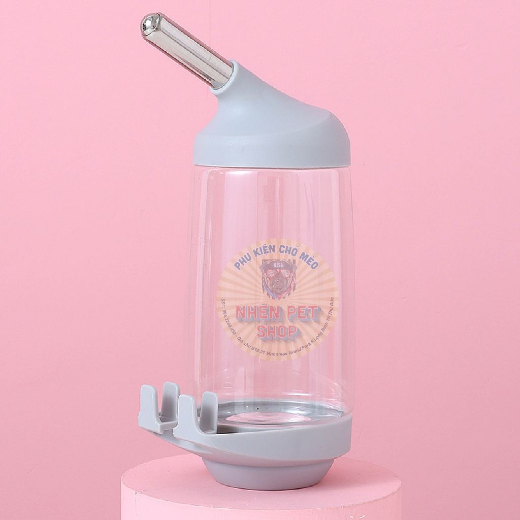 Bình uống nước treo lồng cao cấp cho chó mèo