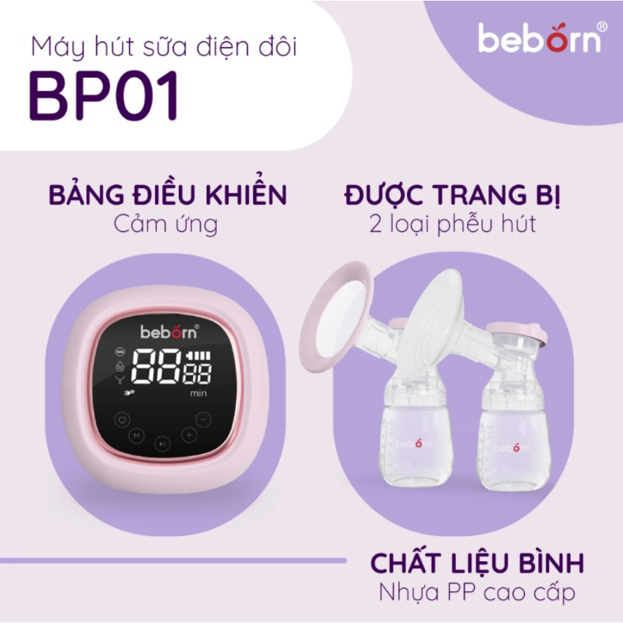 MÁY HÚT SỮA ĐIỆN ĐÔI Beborn – BP01