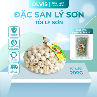 Tỏi Lý Sơn OLVIS bịch lưới 200G - Đặc sản Lý Sơn chính gốc.