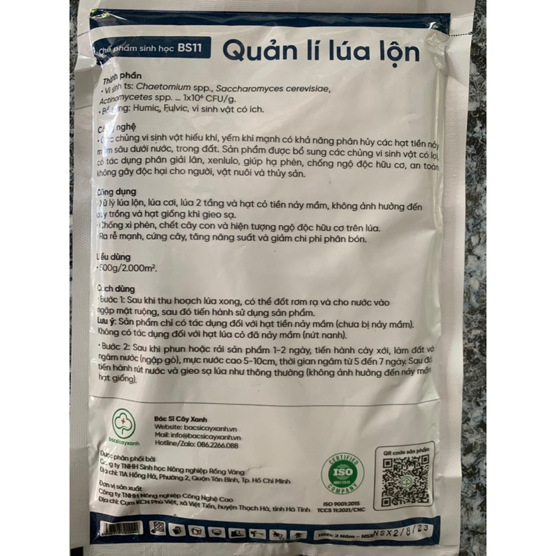 Quản lí lộn - lúa cơi -lúa 2 tầng Gói 500g
