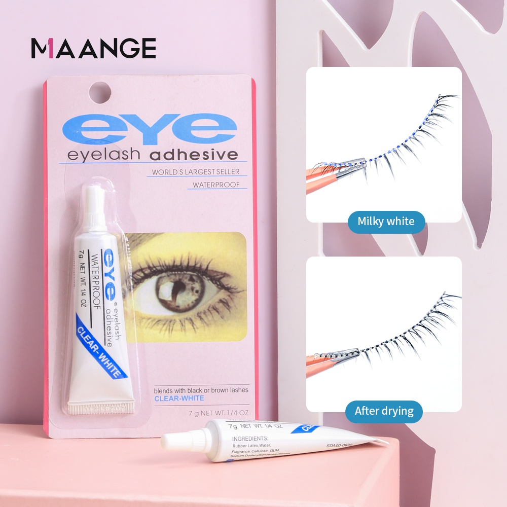 Keo dán mi giả Eyelash màu trắng chống thấm nước, keo dán lông mi nhanh khô chất lượng cao chuyên Makeup