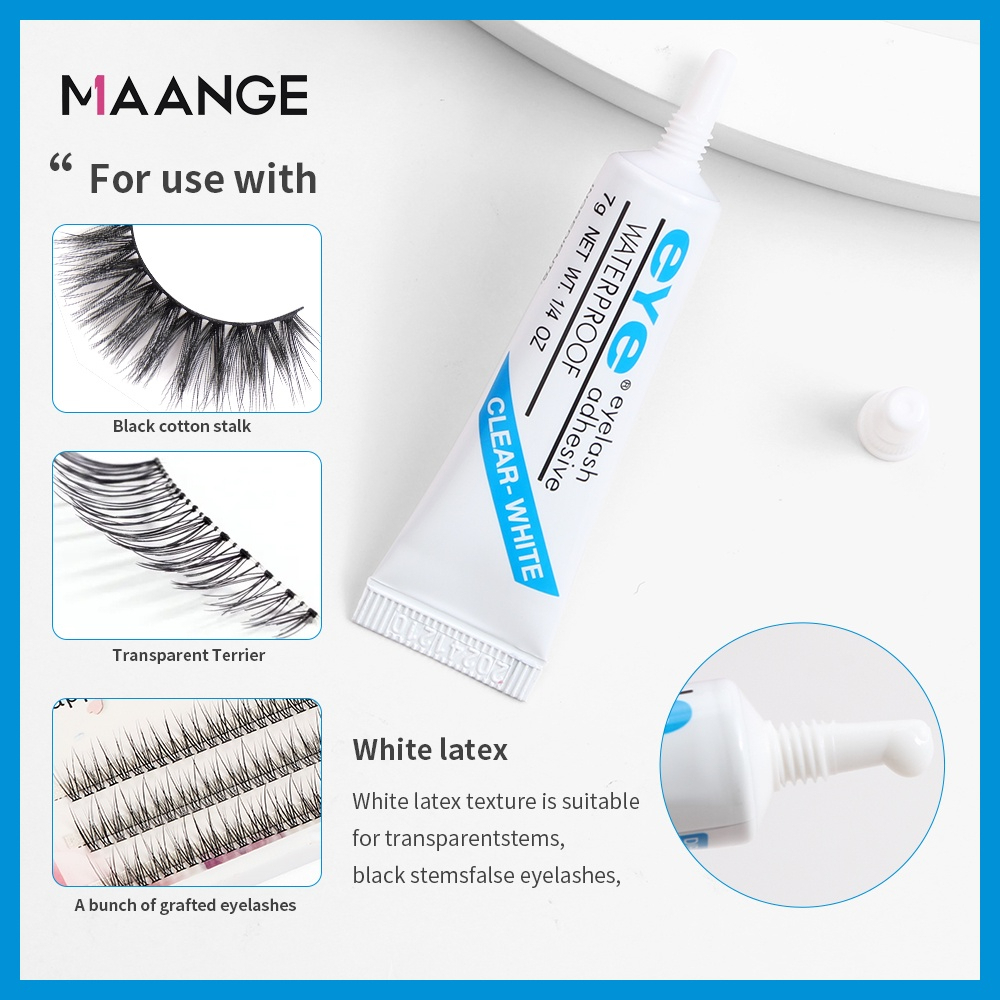 Keo dán mi giả Eyelash màu trắng chống thấm nước, keo dán lông mi nhanh khô chất lượng cao chuyên Makeup