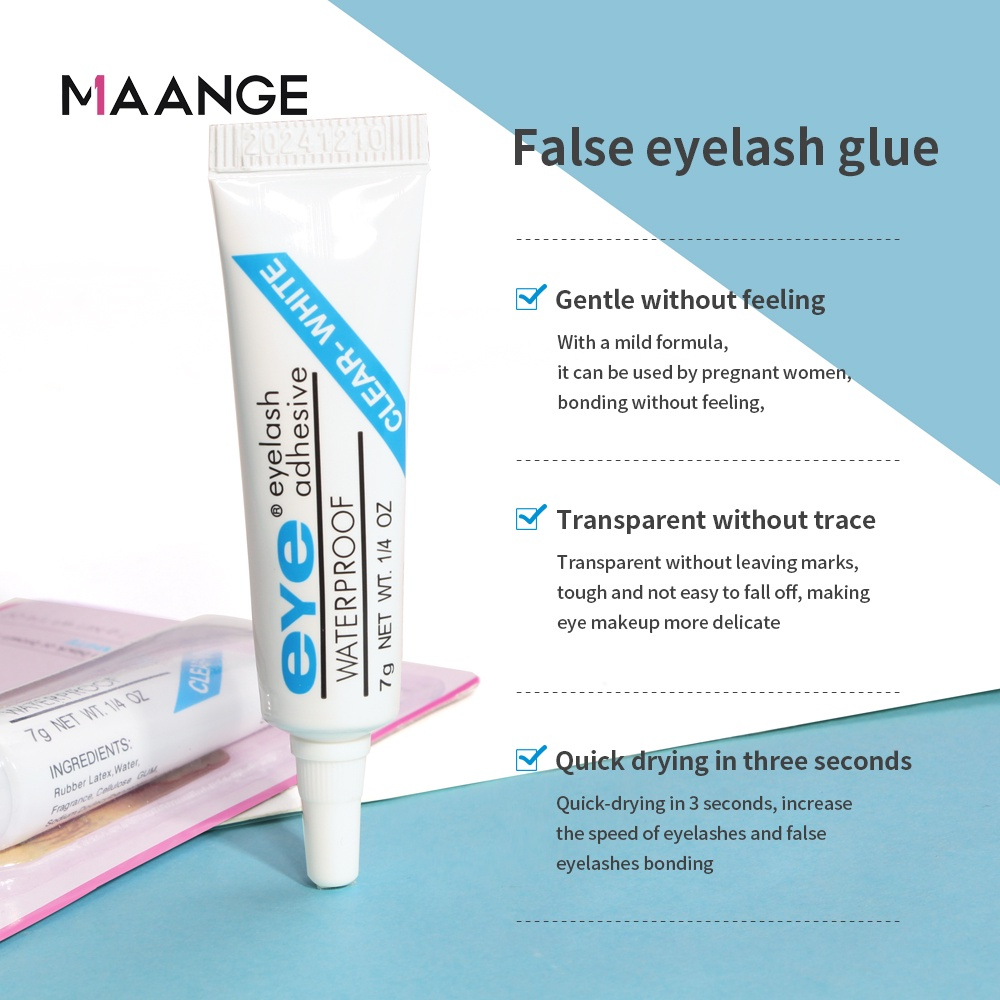 Keo dán mi giả Eyelash màu trắng chống thấm nước, keo dán lông mi nhanh khô chất lượng cao chuyên Makeup