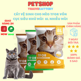 Cát Nhật Tfor vệ sinh cho mèo (Cát vệ sinh Nhật Bản) - 8L đủ vị  cát vón cục tốt khử mùi thơm - Thaivucattery