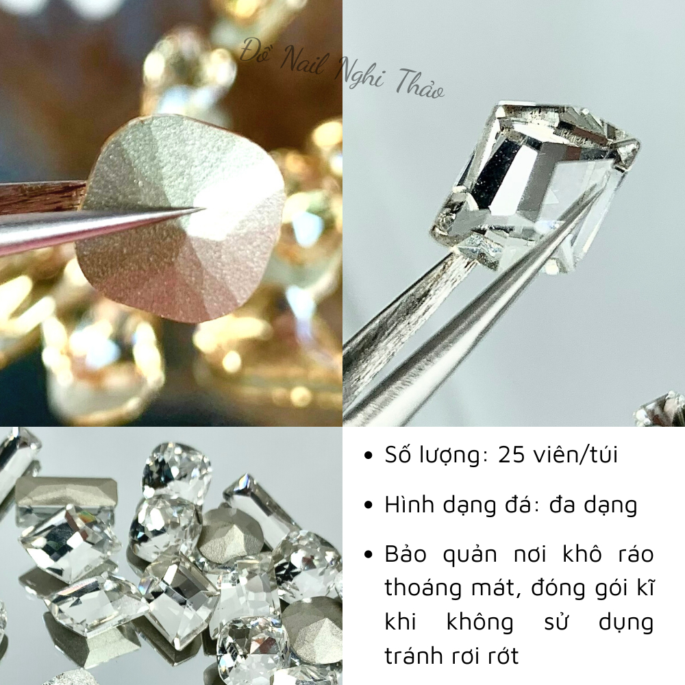 Đá khối nail giả Úc cao cấp 25 viên JELIVA