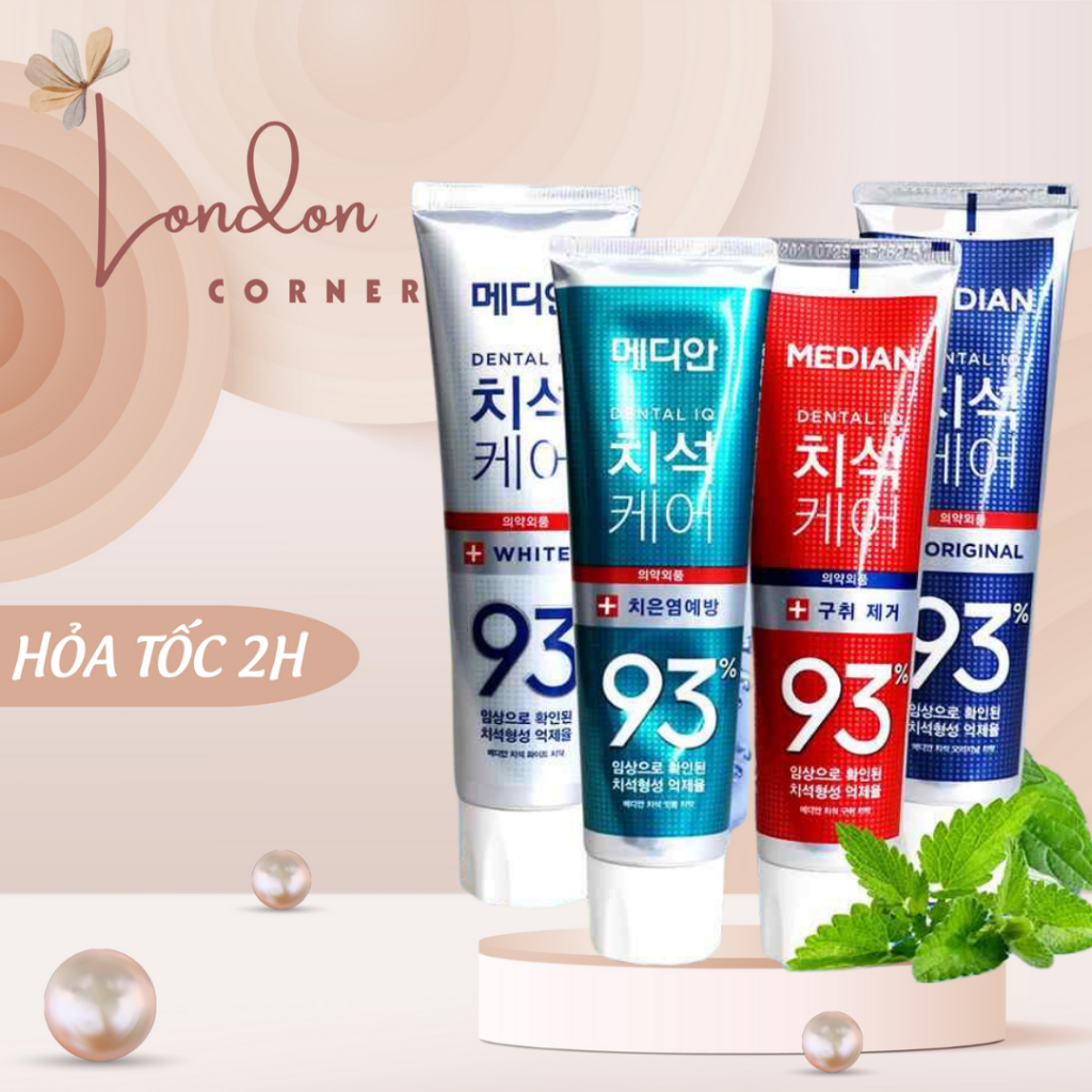 Kem Đánh Răng Median 93% Hàn Quốc, giúp trắng trăng, giảm hôi miệng