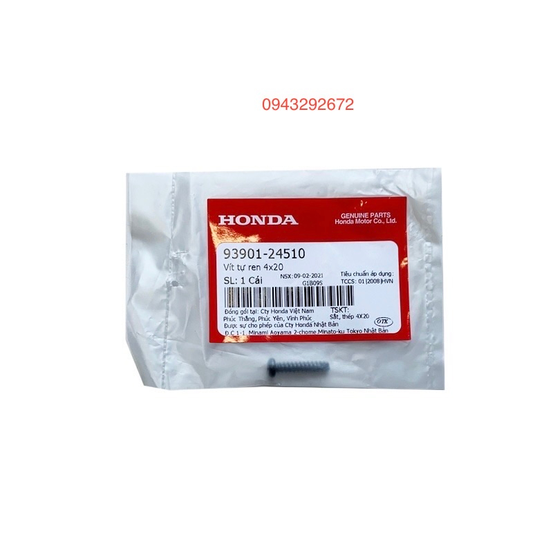 Vít tự ren 4x20 Wave 100 Honda ( 9390124510 )