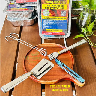 Phụ kiện đồ nướng - kẹp gắp than/thịt chuyên dụng cho nướng bbq
