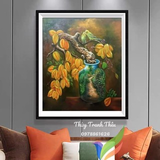 Tranh thêu Quê hương là chùm khế ngọt E288 (70 × 80cm)
