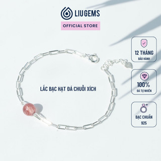 Lắc Tay Bạc 925 Hạt Đá Dây Xích Nữ Cá Tính, Độc Đáo, Thời Trang VB35