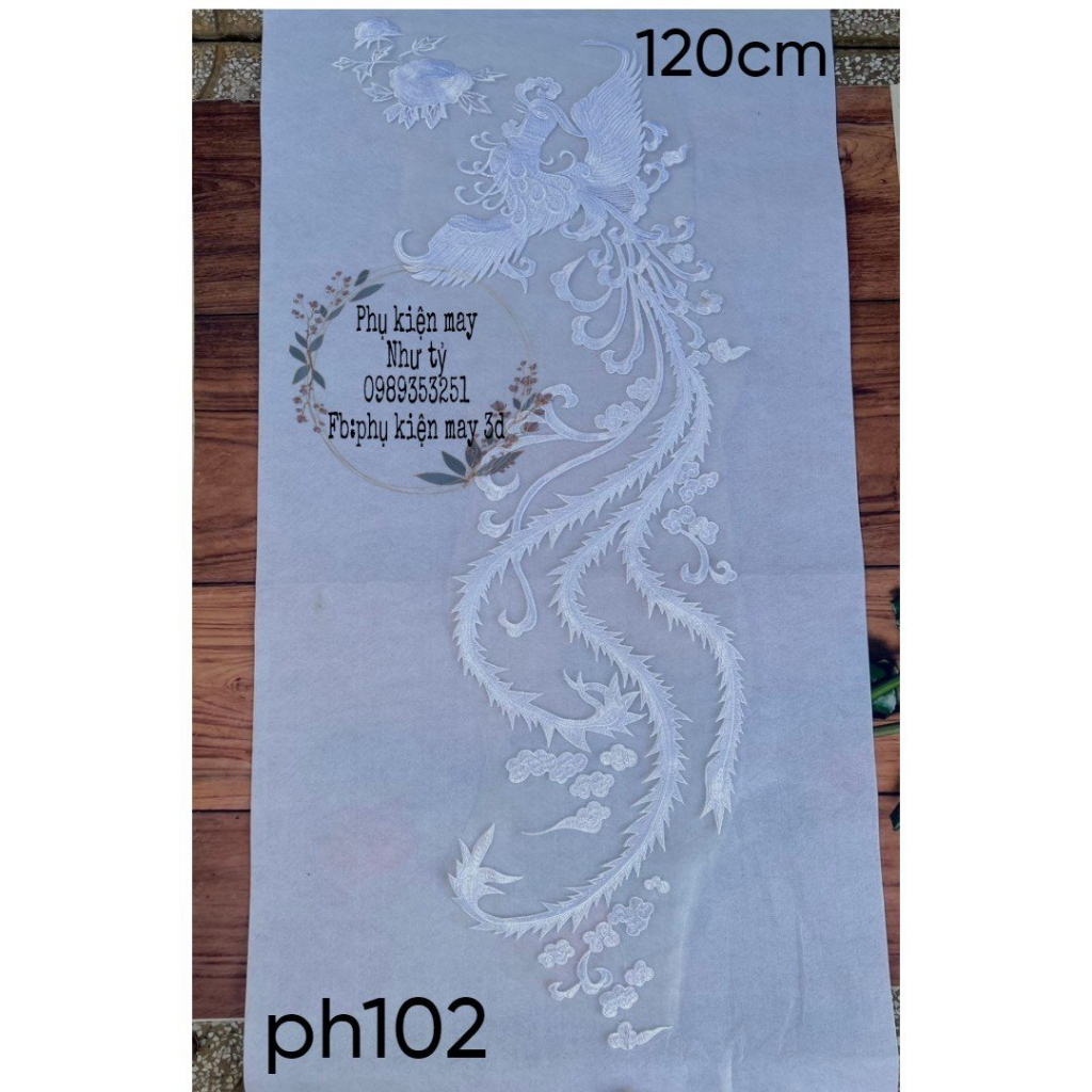 Rồng phụng thêu trang trí trang phục cưới