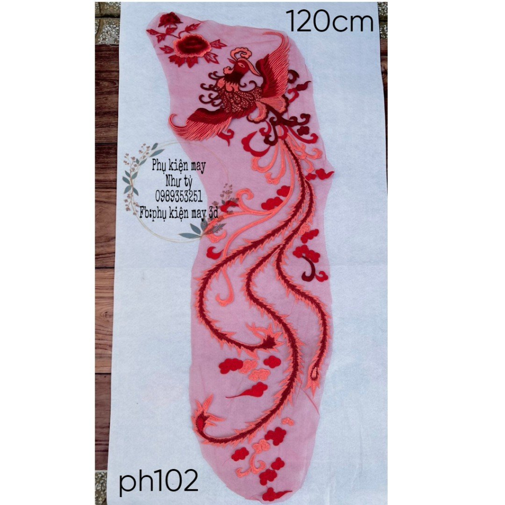 Rồng phụng thêu trang trí trang phục cưới