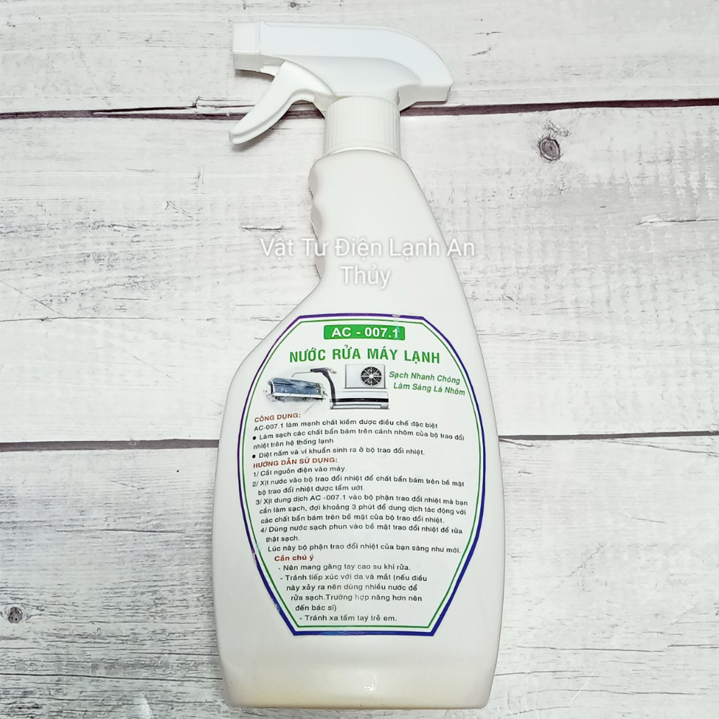 Nước tẩy giàn máy lạnh điều hòa AC-007.1 - Dung dịch tẩy giàn lạnh điều hòa - Nước vệ sinh máy lạnh điều hòa