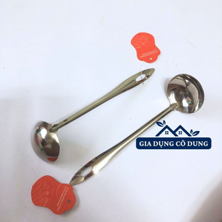 Vá Múc Canh, Vá Lẩu Trơn Inox Không Gỉ Cán Dài Tiện Lợi Dài 24CM 26CM 32CM